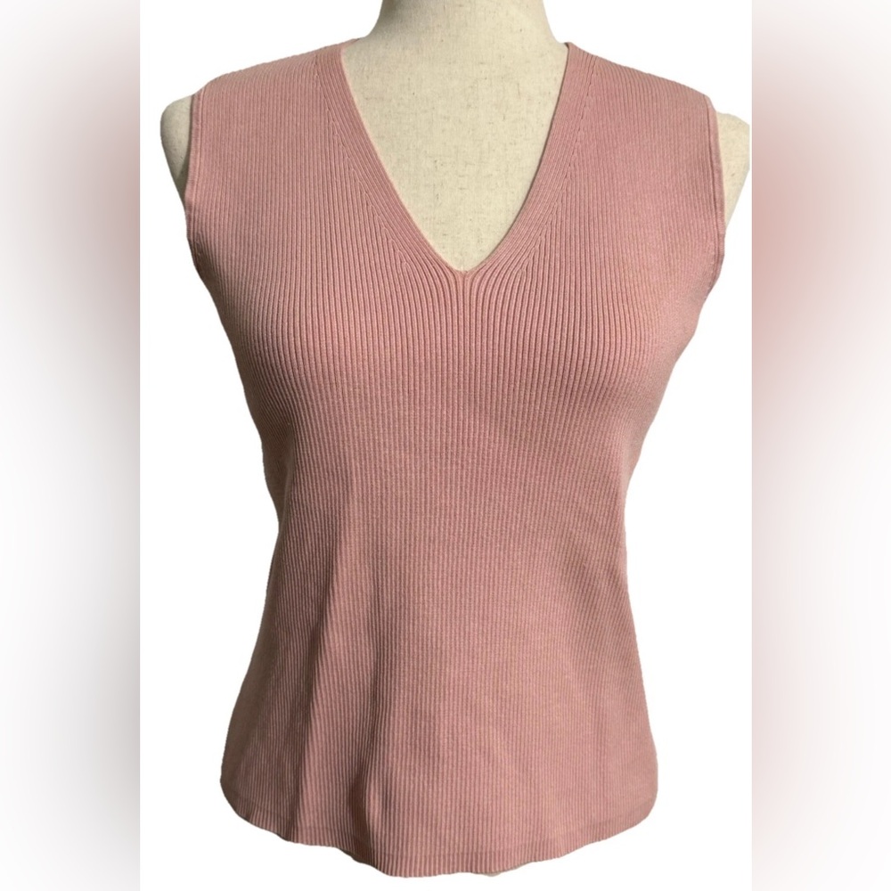 Grace Knit Silk Blend Sleeveless Top Pink Size Medium